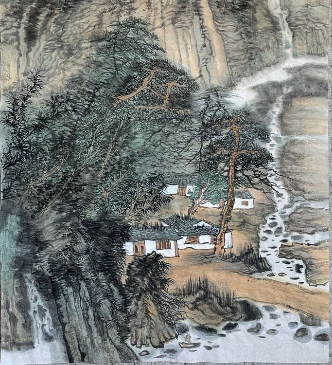 刘伶伶 清泉山居图