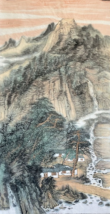 刘伶伶 清泉山居图