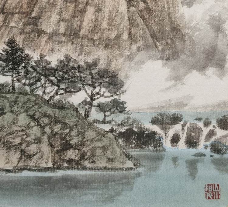 中国美术家协会会员 王居龙 山水