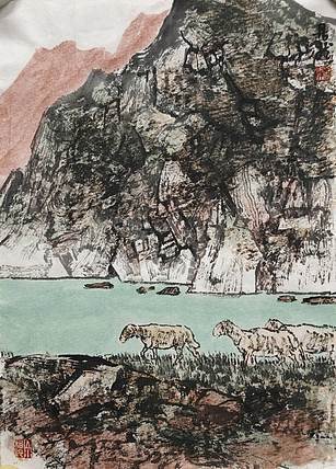 中国美术家协会会员 王居龙 山水