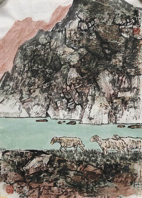 中国美术家协会会员 王居龙 山水