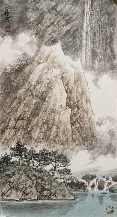 中国美术家协会会员 王居龙 山水