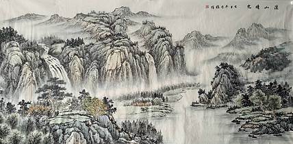 周植筠 溪山晴岚