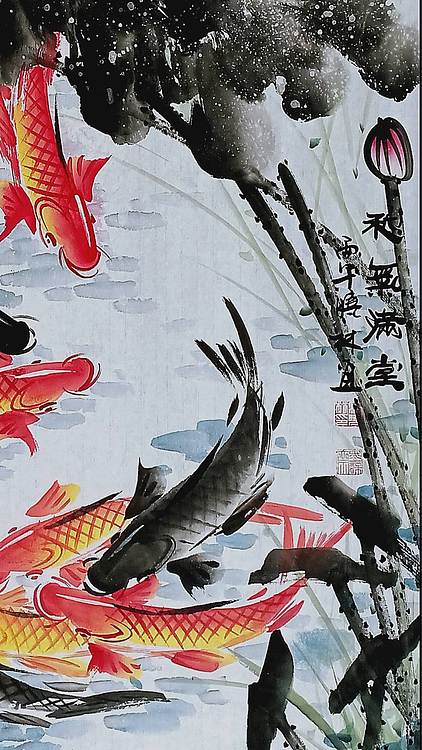 高晓林 （5520）国家一级美术师，江苏省美协会员四尺中堂玄关画