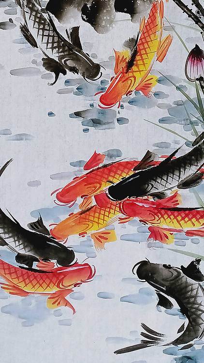 高晓林 （5522）国家一级美术师，江苏省美协会员四尺中堂玄关画