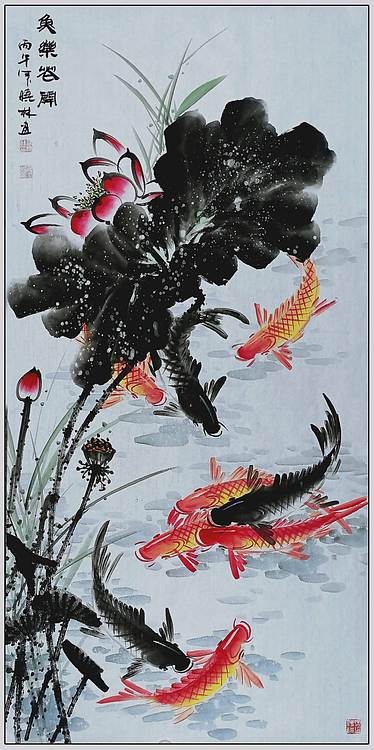 高晓林 （5521）国家一级美术师，江苏省美协会员四尺中堂玄关画