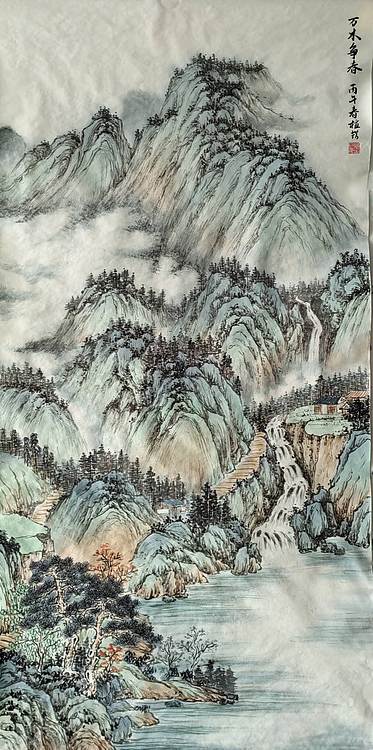 周植筠 万木争春