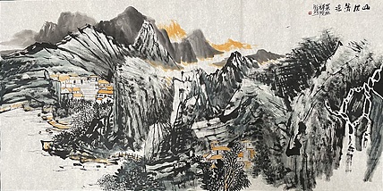 中国书画收藏家协会会员 泓靖 山居图