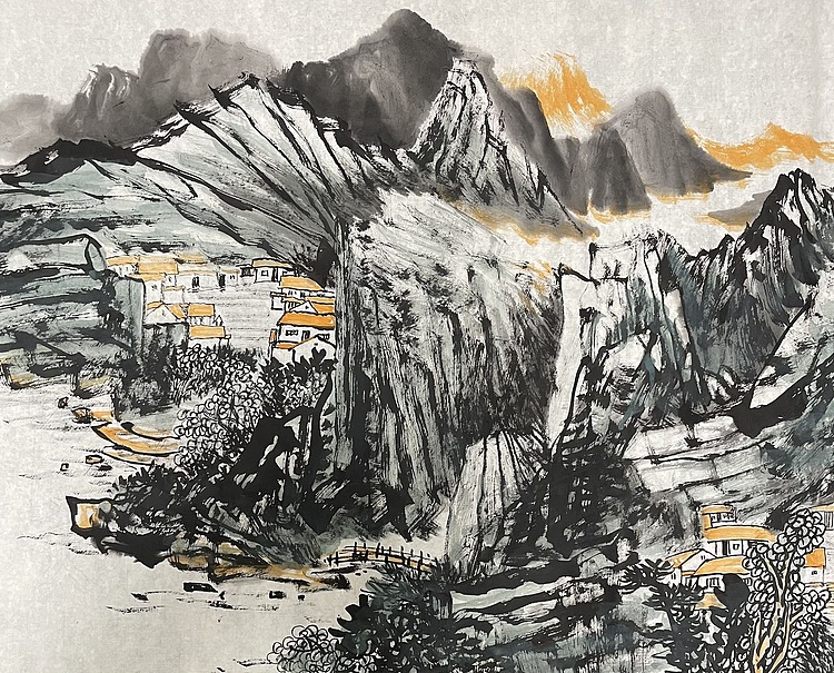 中国书画收藏家协会会员 泓靖 山居图