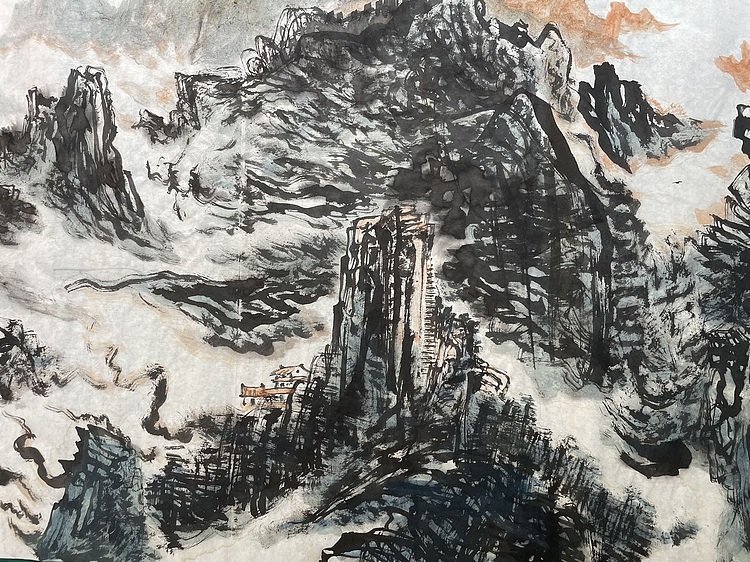 中国书画收藏家协会会员 泓靖 青山道场图