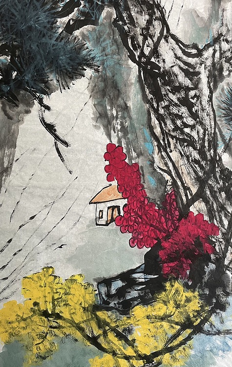 中国书画收藏家协会会员 泓靖 山风