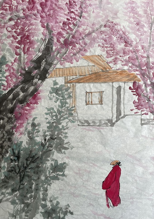 中国书画收藏家协会会员 泓靖 紫荆盛