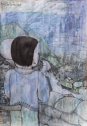 周铤 《持枪放哨中的兽男》