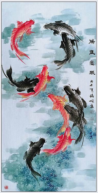 高晓林 （5536）国家一级美术师，江苏省美协会员，四尺中堂玄关画