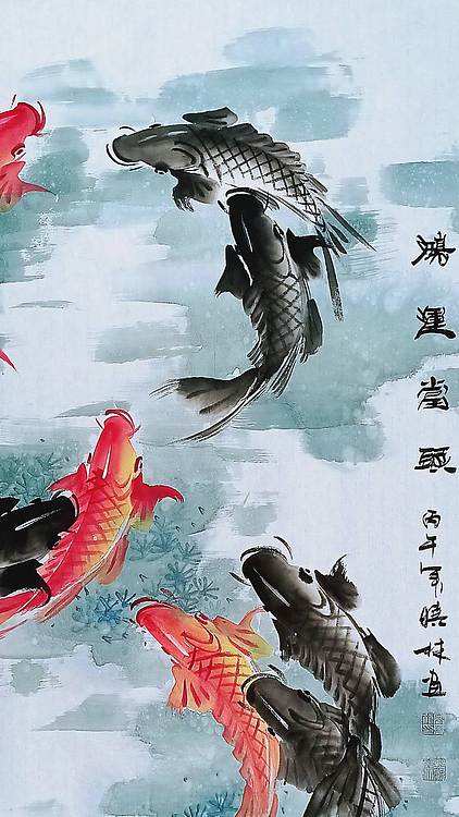 高晓林 （5536）国家一级美术师，江苏省美协会员，四尺中堂玄关画