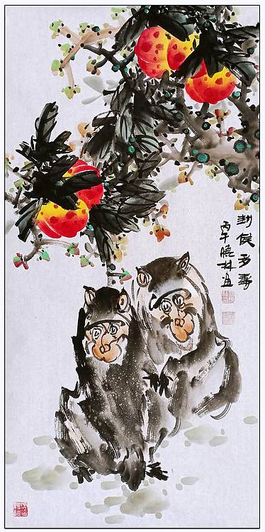 高晓林 （5548）国家一级美术师，江苏省美协会员，中堂玄关画