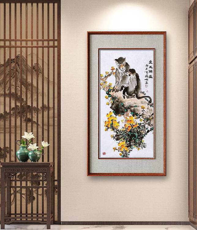 高晓林 （5547）国家一级美术师，江苏省美协会员，中堂玄关画