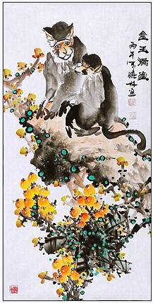 高晓林 （5547）国家一级美术师，江苏省美协会员，中堂玄关画