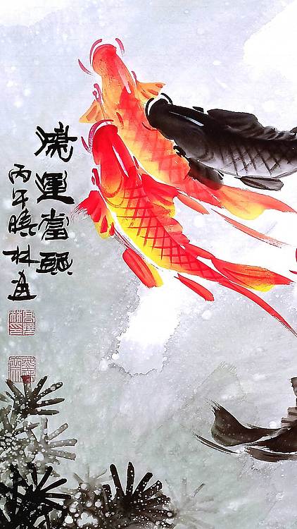 高晓林 :(5545)国家一级美术师,江苏省美协会员,鸿运当头