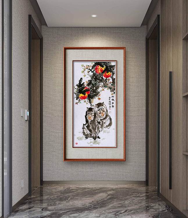 高晓林 （5548）国家一级美术师，江苏省美协会员，中堂玄关画