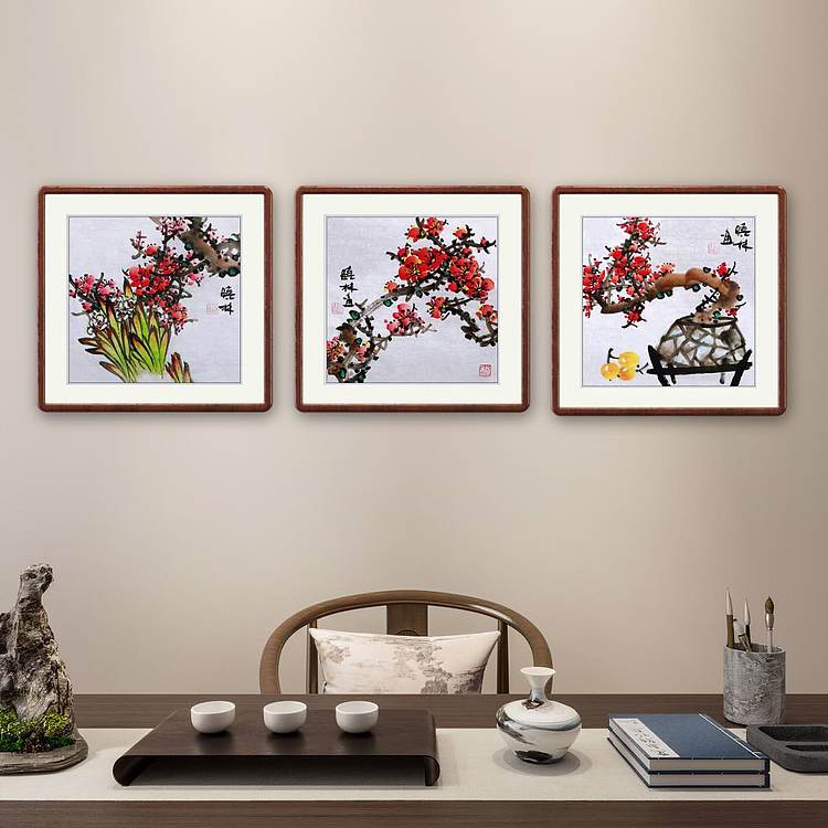 高晓林 （5556-5558）国家一级美术师，江苏省美协会员，三联斗