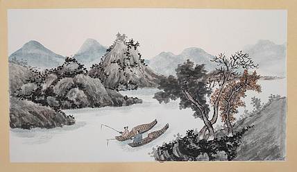 云海松涛 沈周小品山水四幅