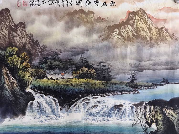 秋山云绕图
