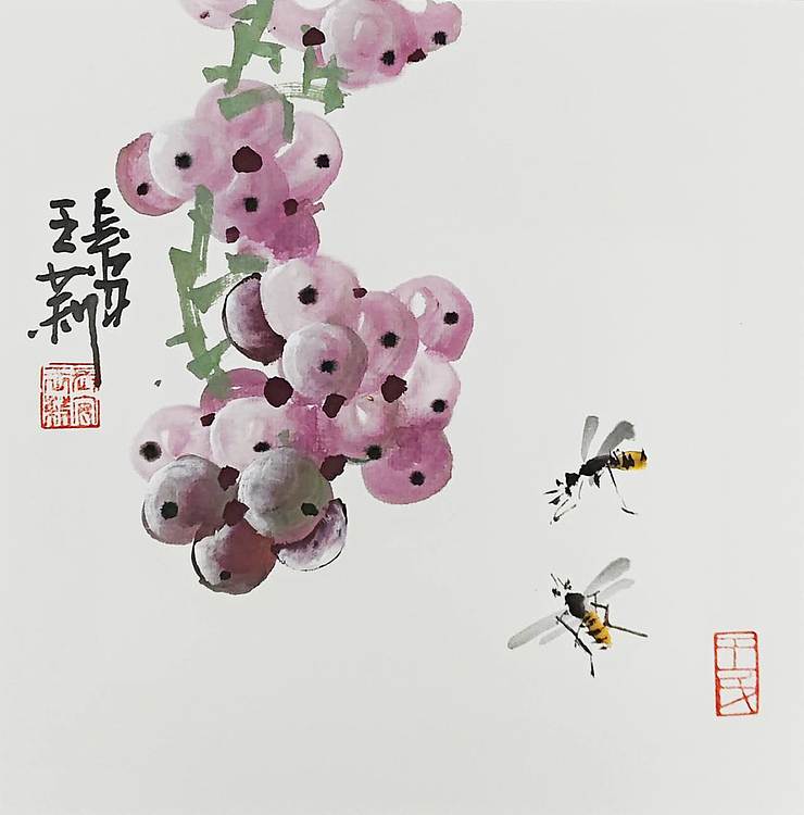 王莉（长安王莉） 春夏秋冬 国画小品