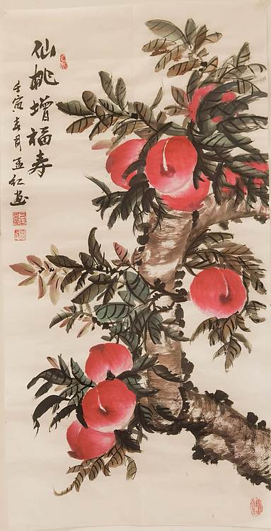 梦绘 《仙桃增福寿》