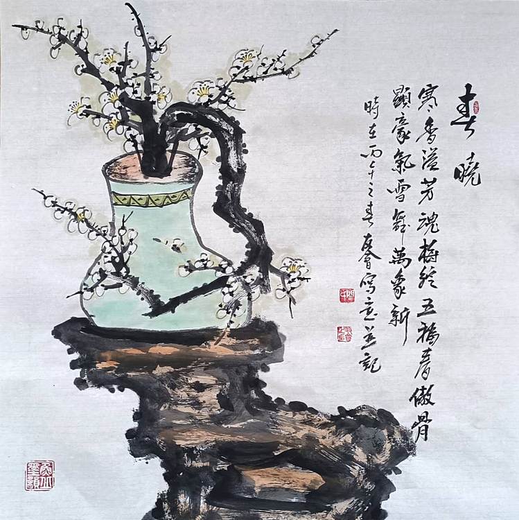 山东省美协会员 闫友会 春晓