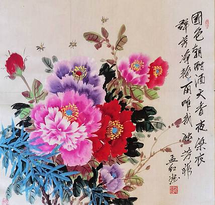 梦绘 牡丹与在诗句