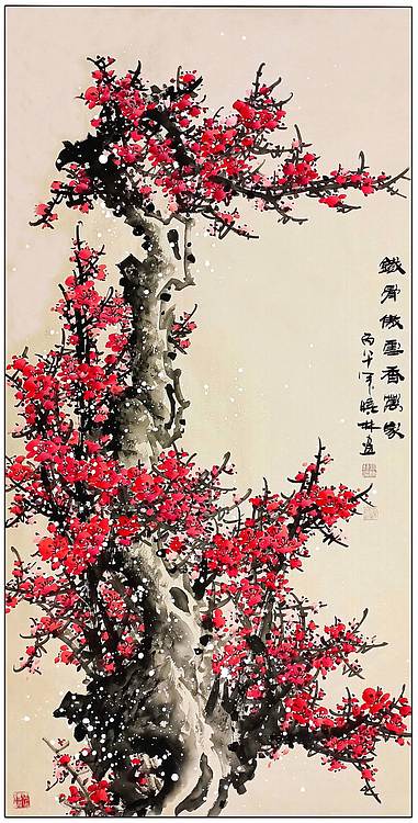 高晓林 （5579）国家一级美术师，江苏省美协会员，四尺中堂玄关画