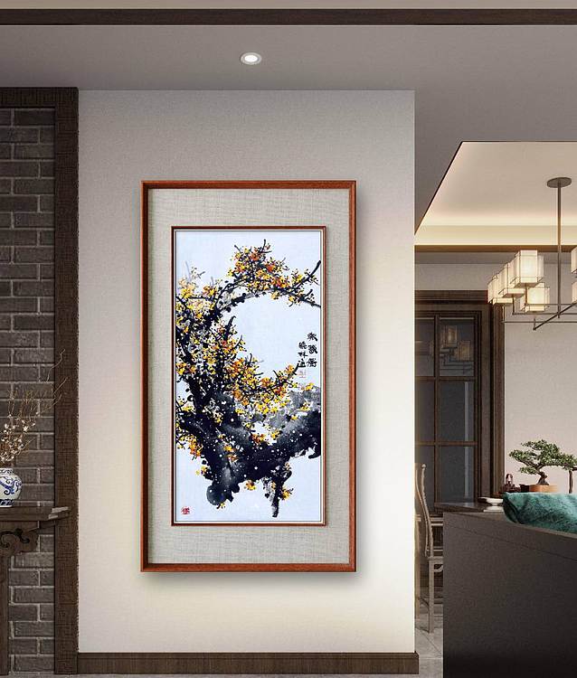 高晓林 （5587）国家一级美术师，江苏省美协会员，三尺中堂玄关梅花