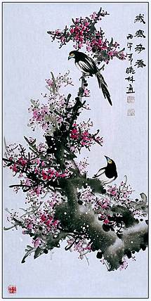 高晓林 （5584）国家一级美术师，江苏省美协会员，三尺中堂玄关梅花