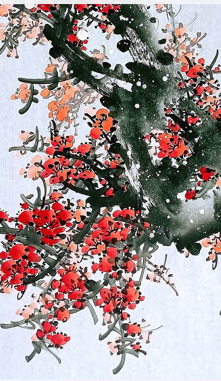 高晓林 （5585）国家一级美术师，江苏省美协会员，三尺中堂玄关梅花