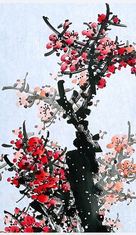 高晓林 （5586）国家一级美术师，江苏省美协会员，三尺中堂玄关梅花