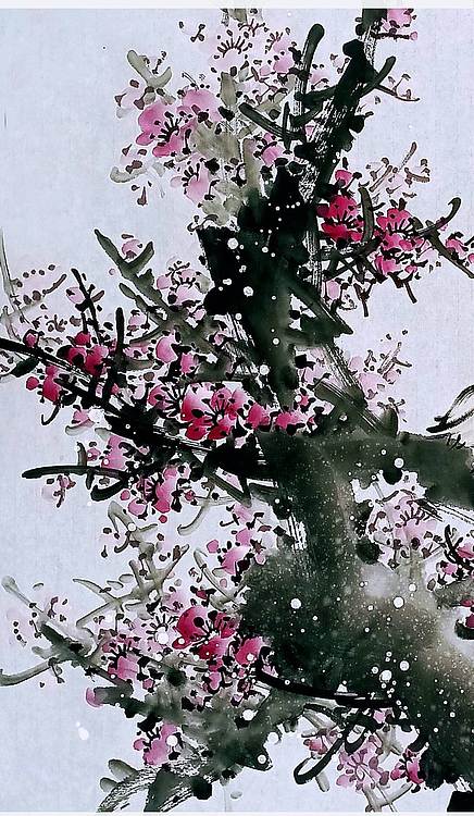 高晓林 （5584）国家一级美术师，江苏省美协会员，三尺中堂玄关梅花