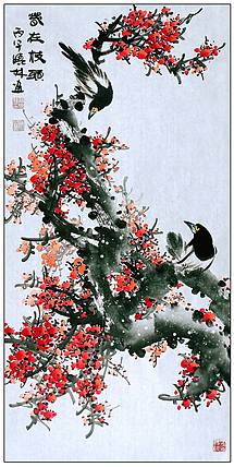 高晓林 （5585）国家一级美术师，江苏省美协会员，三尺中堂玄关梅花