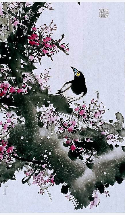 高晓林 （5584）国家一级美术师，江苏省美协会员，三尺中堂玄关梅花