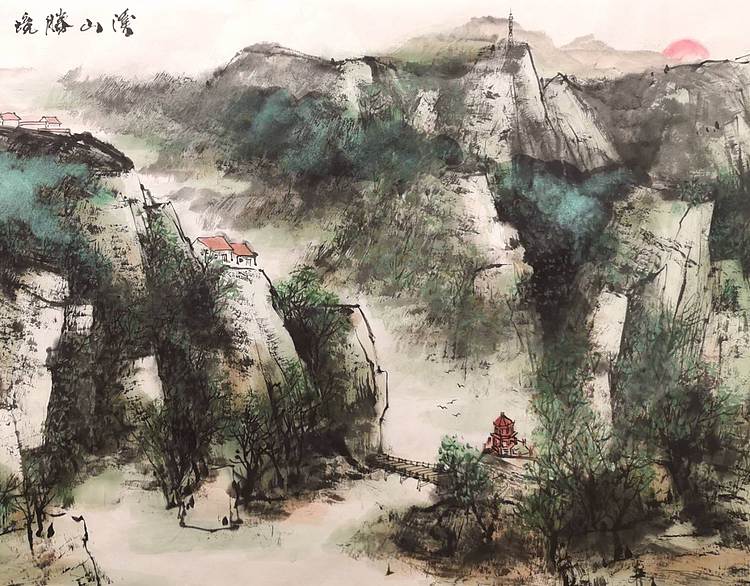 中国美术家协会会员 黄泽民 溪山胜境