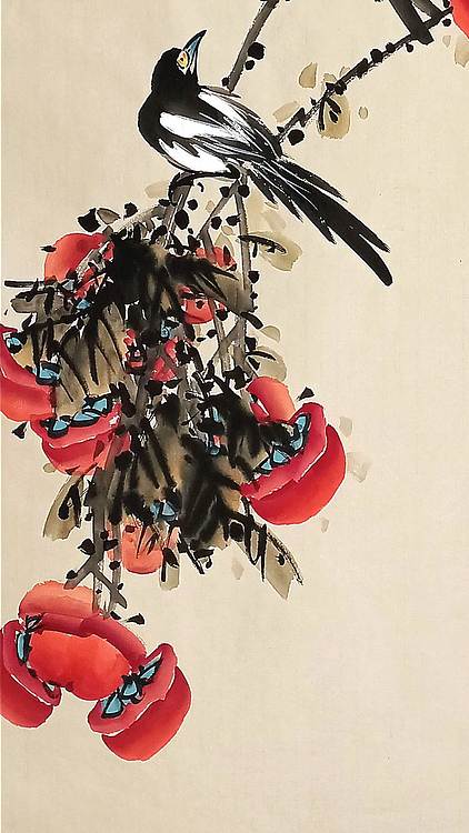 高晓林 （5590）国家一级美术师，江苏省美协会员《喜事多多》