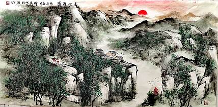中国美术家协会会员 黄泽民 春回雁荡