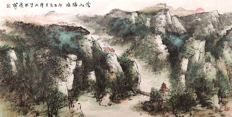 中国美术家协会会员 黄泽民 溪山胜境
