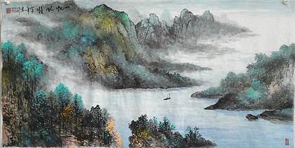 职业书画家 于恩沛 一帆风顺