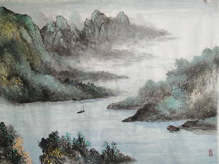 职业书画家 于恩沛 一帆风顺