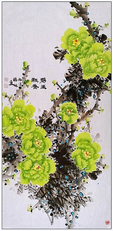 高晓林 （5593）国家一级美术师，江苏省美协会员，四尺中堂玄关画