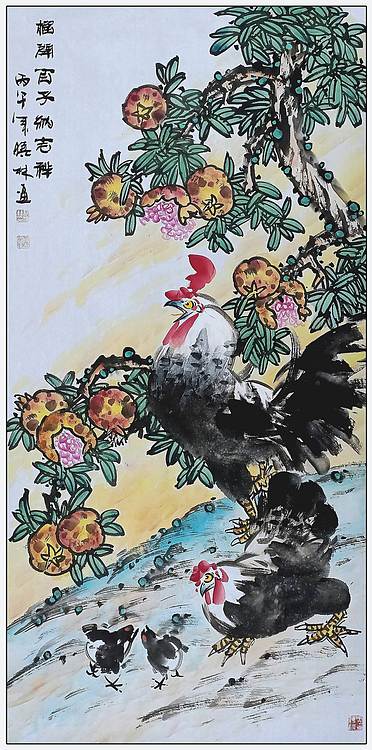 高晓林 （5596）国家一级美术师，江苏省美协会员，四尺中堂玄关画