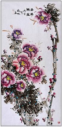 高晓林 （5592）国家一级美术师，江苏省美协会员，四尺中堂玄关画