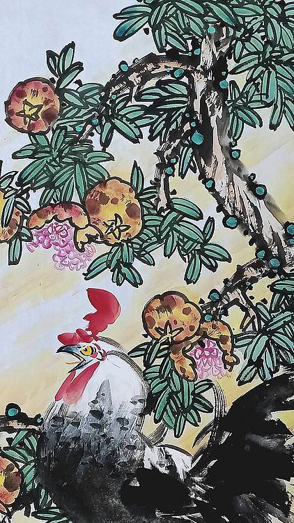 高晓林 （5596）国家一级美术师，江苏省美协会员，四尺中堂玄关画