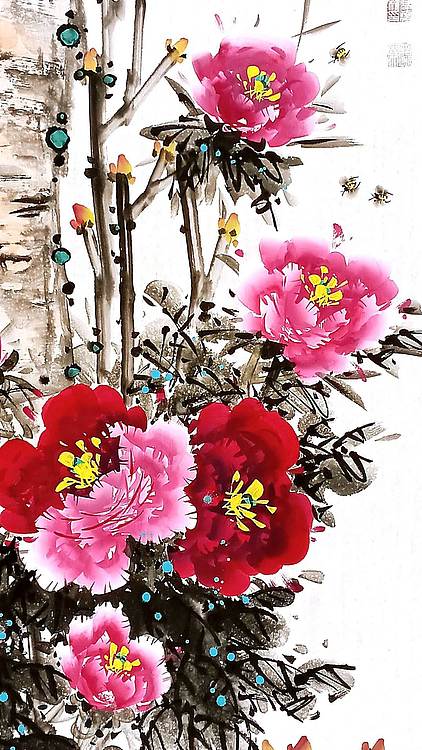 高晓林 （5597）国家一级美术师，江苏省美协会员，四尺中堂玄关画